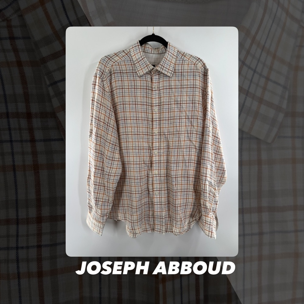 EUC Joseph Abboud Plaid Button Down Shirt - Picture 1 of 7